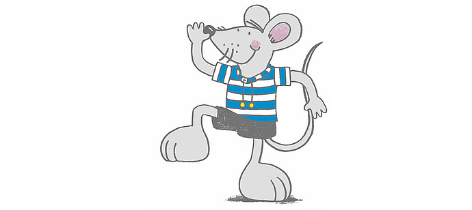 Maskottchen Piet tanzt