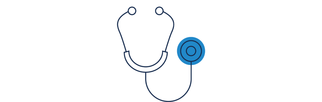 Illustration eines Stethoskops