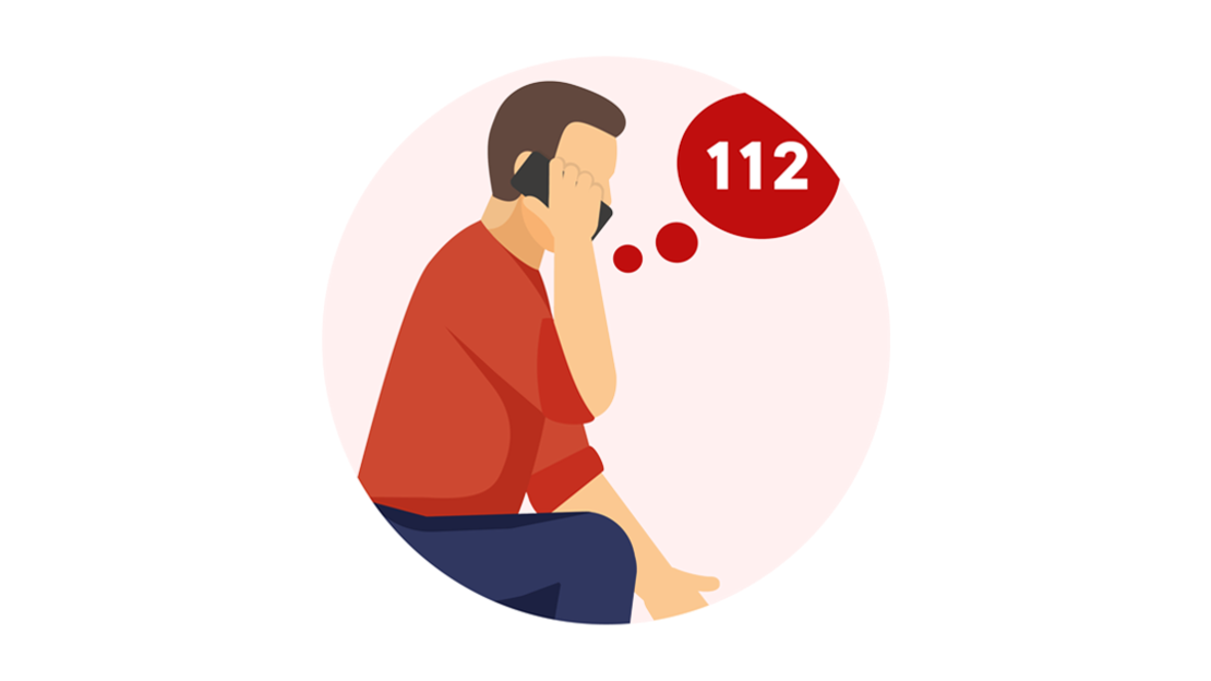 Illustration Notruf 112 absetzen