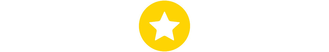 Ein gelber Kreis mit einem weißen Stern in der Mitte, der auf einem schlichten weißen Hintergrund dargestellt ist.