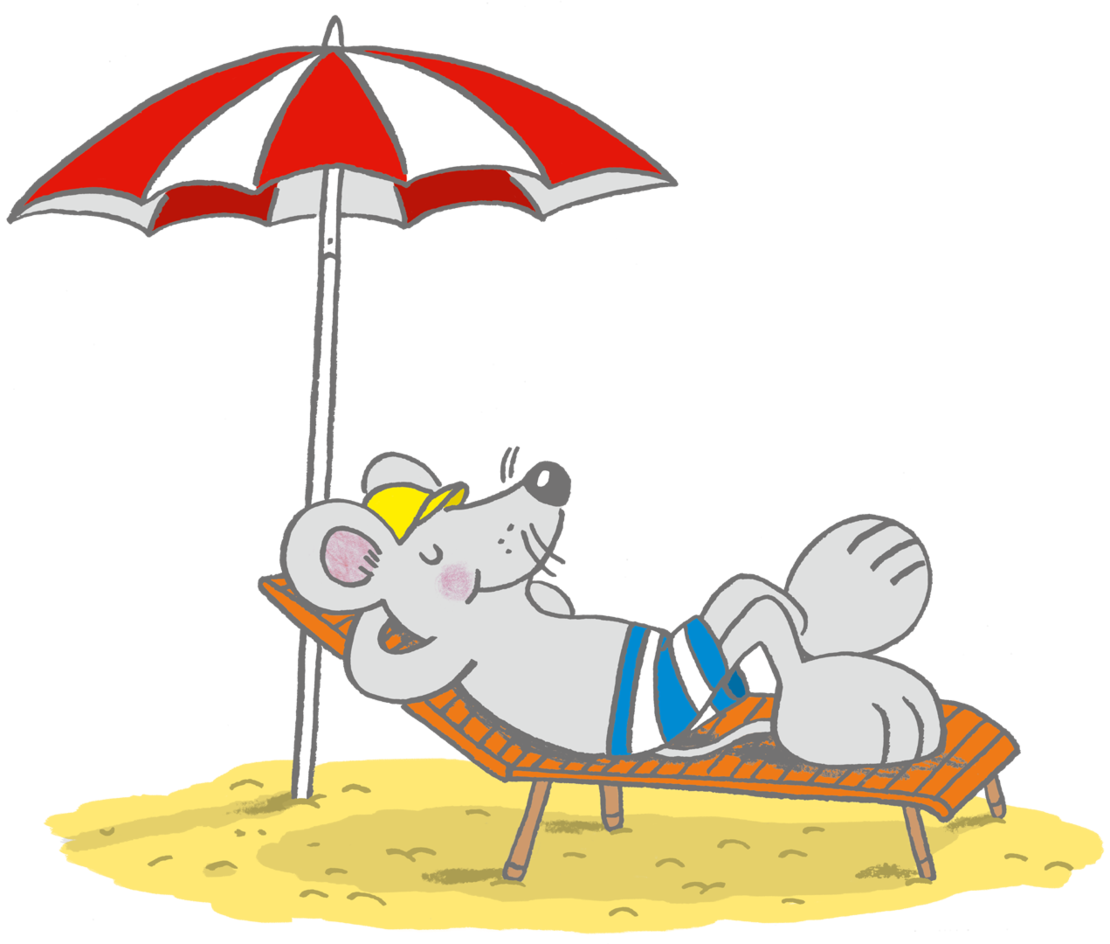 Piet unter dem Sonnenschirm